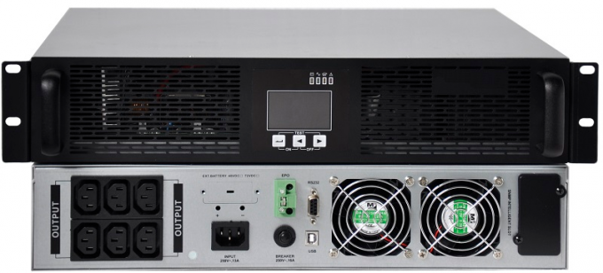 6Kva υψηλή συχνότητα σε απευθείας σύνδεση UPS 1 καθαρό κύμα 0 ημιτόνου τύπων UPS ραφιών φάσης