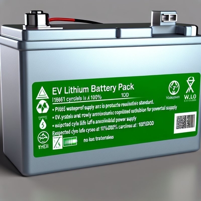 Expected Cycle Life 000 Cycles 100%DOD and IP65 Waterproof Standard EV Lithium Battery Pack for Sustainable Power Supply