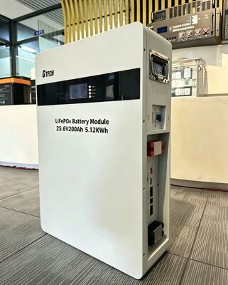 G TECH 25.6V 200Ah 5KWh Τείχος LiFePO4 μπαταρία για την αποθήκευση ενέργειας στο σπίτι με μακρό κύκλο ζωής